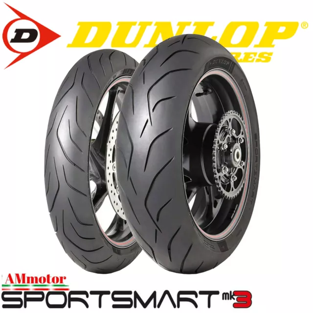 Dunlop Sportsmart MK3 120 70 17 190 55 Coppia Gomme Pneumatici Moto DOT 2023