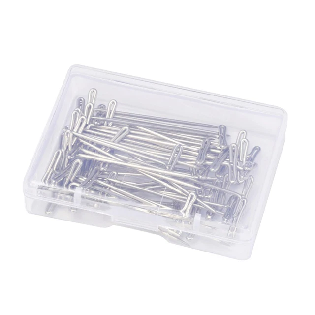 50 piezas pinzas en T trenzadas de metal pelucas aguja de coser