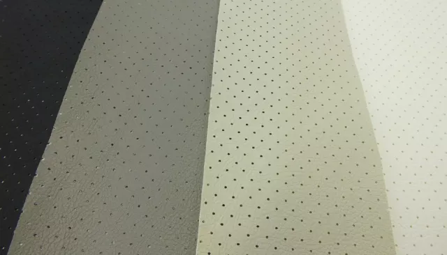 Perforated vinyl Faux Leather Headlining Black * Grey * white * Cream 54" wide 2