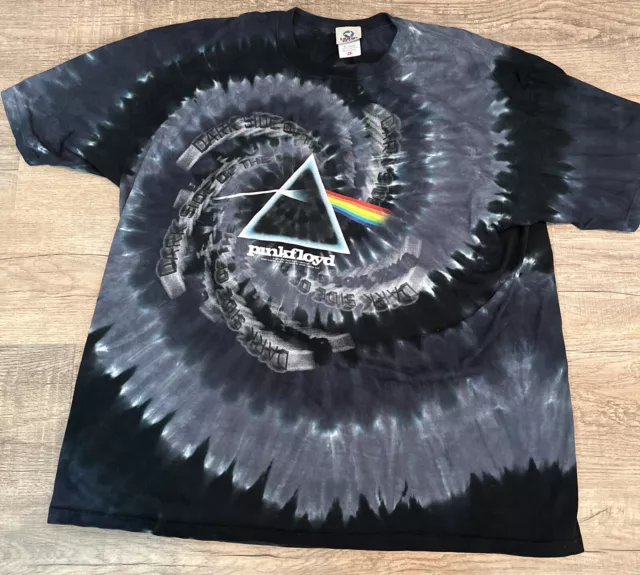 Vntg Liquid Blue Pink Floyd T Shirt Mens Size 2004 Dark Side Of The Moon Sz 2XL