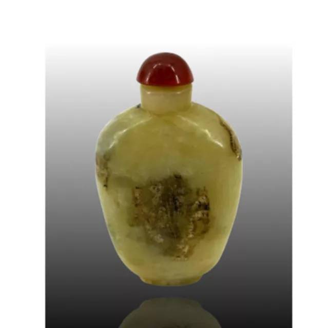 Solid Jade Snuff Bottle with Lid | Antique