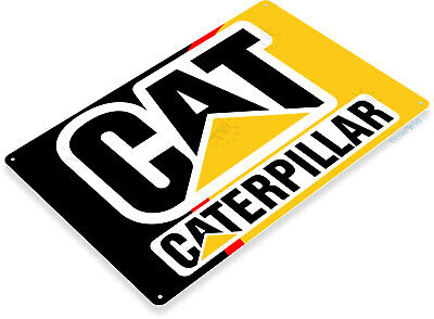 TIN SIGN Cat Caterpillar Sign Heavy Equipment Machinery Tractor Garage Farm C385 2