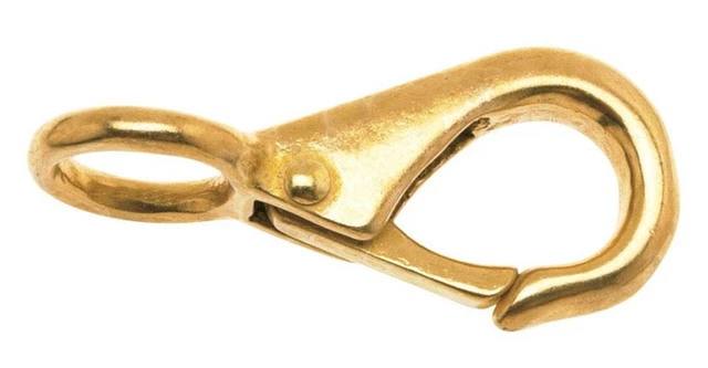 Campbell T7625304 Rigid Quick Snap, Solid Bronze, Polished, 3/8" Round Eye,