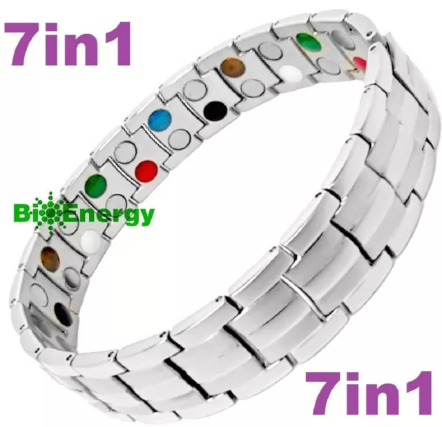 TITANIUM Magnetic GERMANIUM Energy Armband Power Bracelet JADE 7in1 Copper