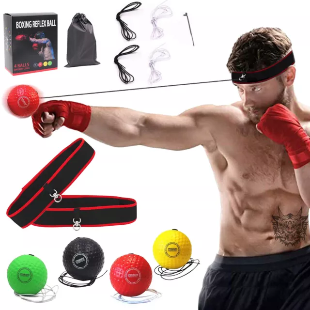 Boxing Head Band Speedball Fight Ball Training Reflex Speed Punch Exercise AU