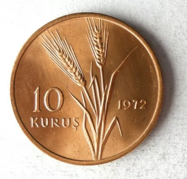 1972 Tacchino 10 Kurus - Au / UNC - Esotico Moneta Bin # LC 47