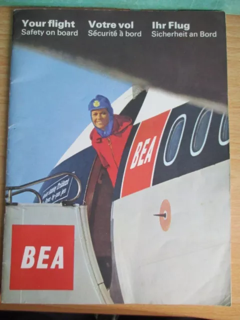 Rare ~ Your Flight Safety On Board Magazine ~ BEA Airlines ~ Excellent Condition