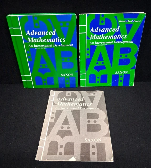 SAXON ADVANCED MATHEMATICS 2nd Edition Textbook~Homeschool Packet~Test ...