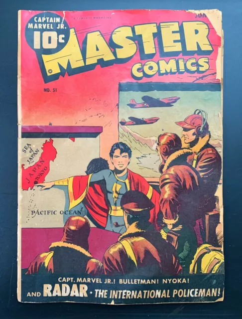 Master Comics Vol 1 #51 June 1944 Fawcett Publications Captain Marvel Jr.