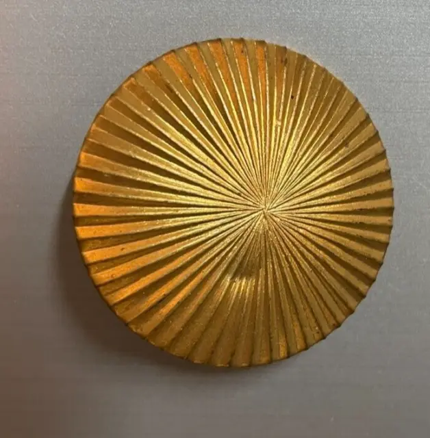 BOUTON COLLECTION - grand bouton en métal doré - 3.6 cm