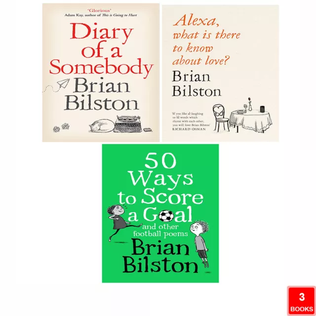 Brian Bilston Collection 3 Books Set Diary of a Somebody, Alexa, what is there