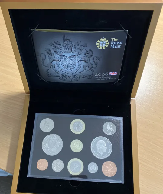 2008 ROYAL MINT:  11 Coin Proof Set, Boxed with COA