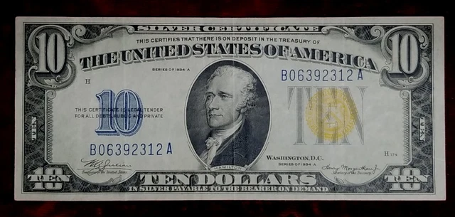 1935-A $10 North Africa Emergency Note Very Fine+