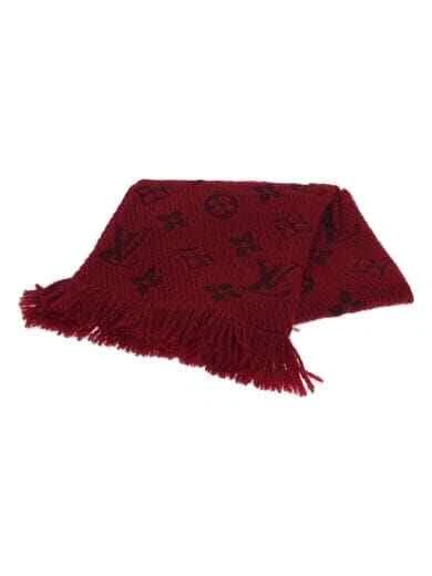 HERMES Escharp Logomania Monogram  RED   Wool   RED   Men s