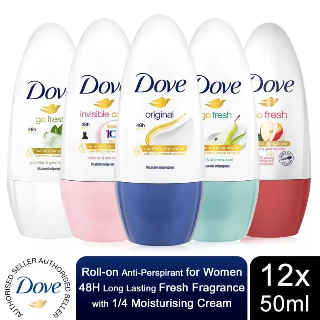 Dove Roll-on Deo Long Lasting Fresh Fragrance AP with Moisturising Cream 12x50ml