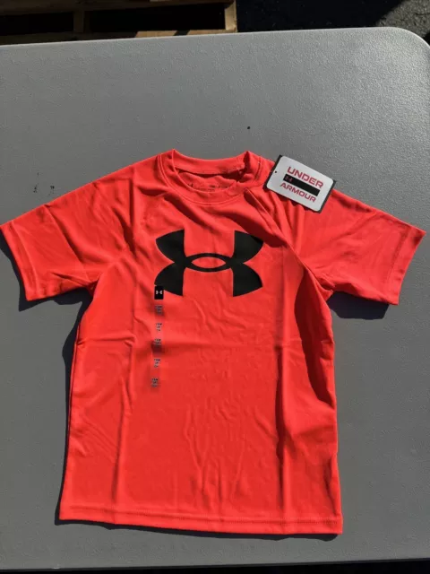 Boys XL Under Armour Tech Big Logo SS Tee Shirt Black 1363283 001