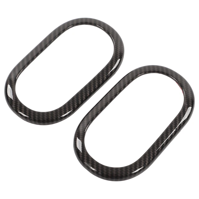 2pcs Carbon Fiber Door Handle Bezel Trim Replacement For Smart Fortwo C453 A453
