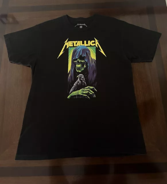 Metallica T-Shirt (Skeleton Grim Reaper) Rock Metal Black Unisex Adult Size L
