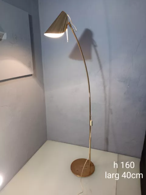 piantana design anni 80 modello monachella in ottone paralume regolabile