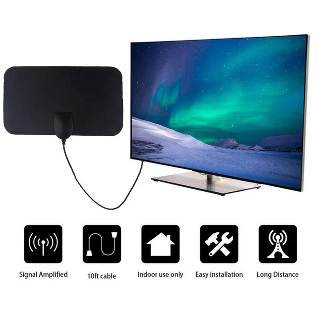 1800Miles Digital TV Indoor 4K 1080P HD Antenna Aerial Signal C7D9 V79C