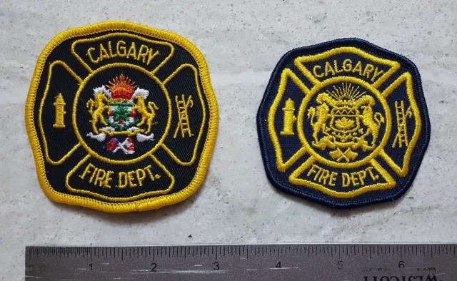 2 Calgary Alberta Canada Fire patch patches lot, new condition