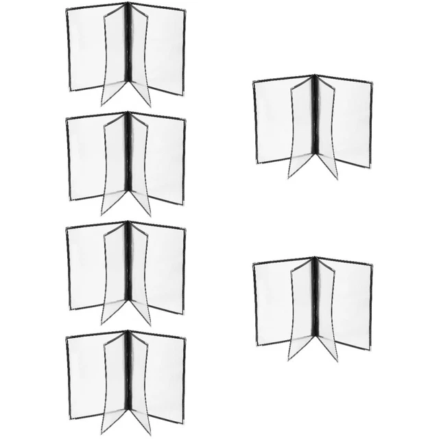 6 Pc Recipe Folder Pvc Menu Holders for Restaurant Transparent Cover