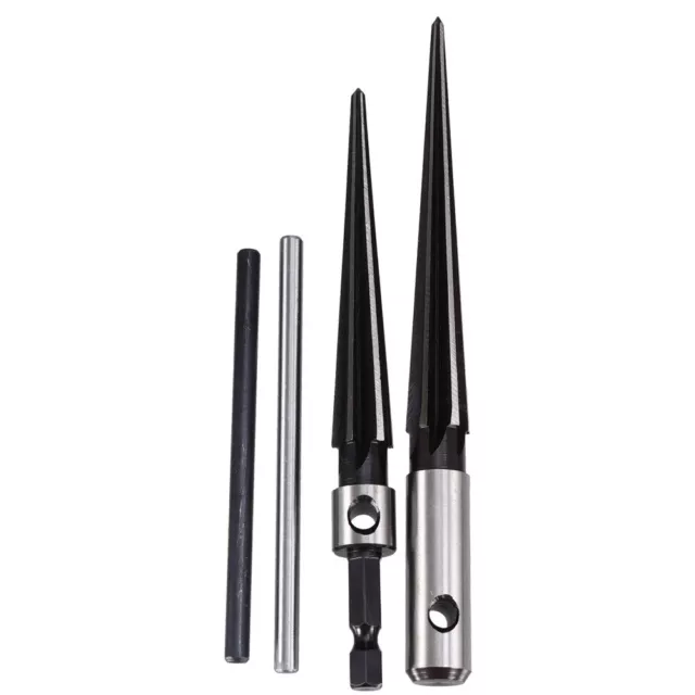 2 Pcs T Shape Tapered Hex Reamer Carbon T Handle Fluted Chamfer Reamer Hand Ream