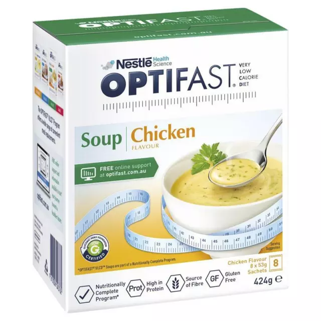 Sopa de pollo dieta para bajar de peso Optifast VLCD 8s