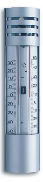 Gartenthermometer Tfa 10.2007 Min-Max-Thermometer  Aussenthermometer Alu Silber