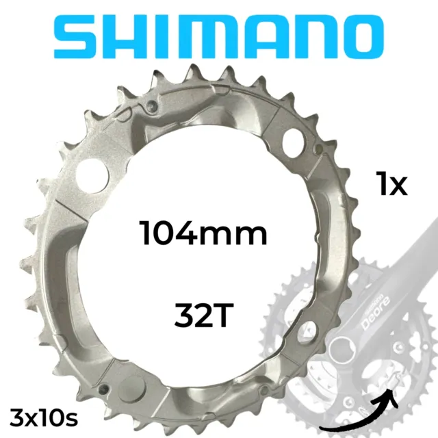 Shimano DEORE FC-M532  Fahrrad Kurbel MTB Ersatz mittleres Kettenblatt  104 32T