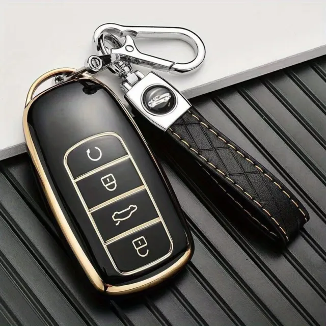 TPU Car Remote Key Fob Case key Fob Cover For Chery Omoda 5 Tiggo 7Pro Black