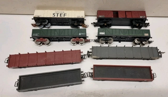 Lot 15 Wagons Marchandises JOUEF – AZUR STEF TOTAL – Échelle HO Anciennes Attaches