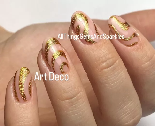 The Gel Flasche Tgb Gel Politur Art Deco Glitzer Nägel über Biab auftragen