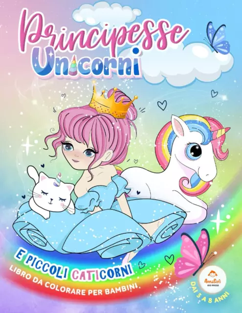 LIBRO ALBUM DA Colorare per Bambini Principesse Unicorni 3 Anni oltre 100  Pagine EUR 8,91 - PicClick IT