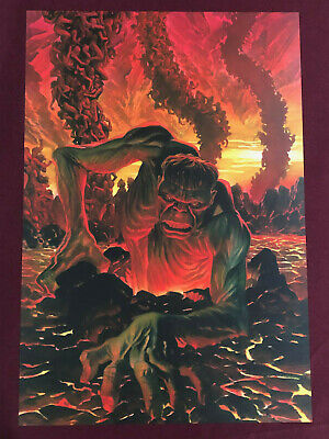 Incredible Hulk 11X16" Shipped Flat Alex Ross Poster Floor Is Lava