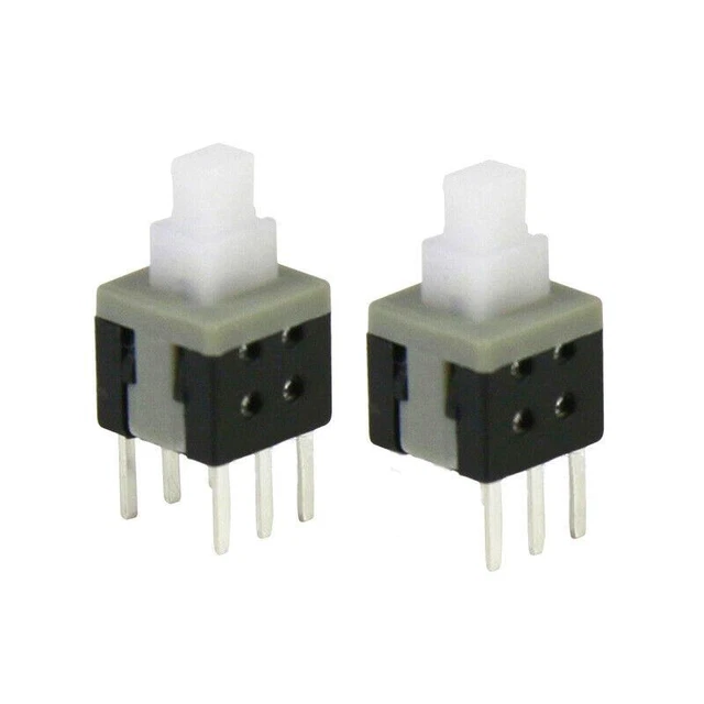 3 interruttori micropulsanti 6 poli attualmente bloccati 5,8 x 5,8 mm per