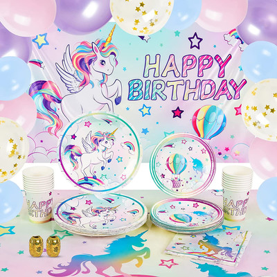 Unicorn Party Supplies Parfait Ensemble 22 Pieces De Licorne Anniversaire Decorations Eur 11 21 Picclick Fr