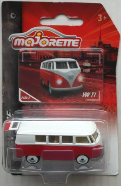 Majorette VW Bus T1 Volkswagen rot/weiß Neu/OVP Fensterbus Oldtimer KEIN Samba