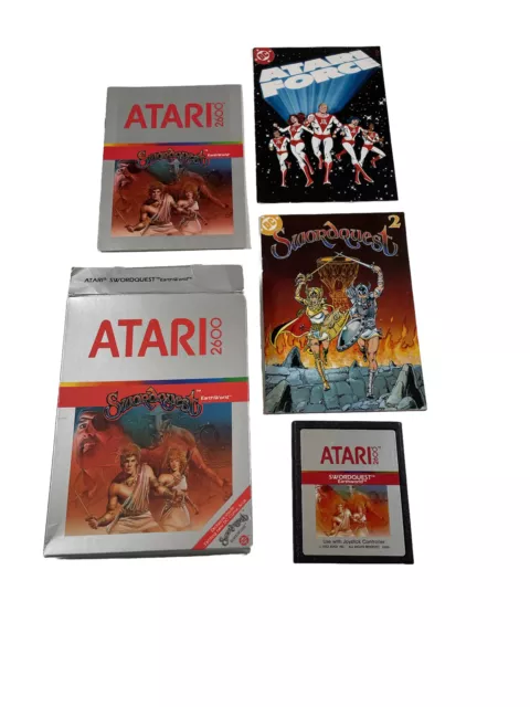 Atari 2600 Swordquest Earthworld Video Game Mini Dc Comics Bundle 1982 Made Usa