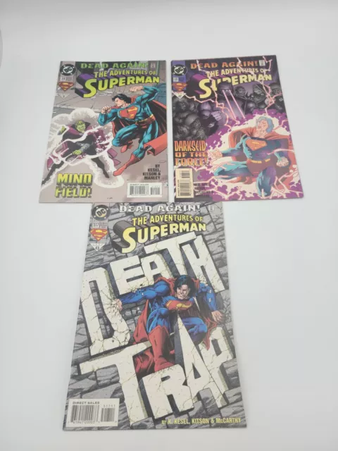 The Adventures of Superman DC Comic Book Dead Again! #517-519 Modern Age 1995