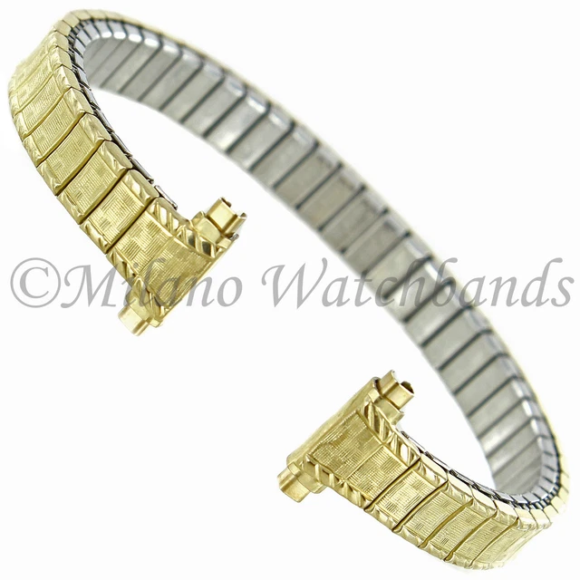 10-12mm Speidel Gold Stainless Steel Twist-O-Flex Ladies Watch Bands 951/32