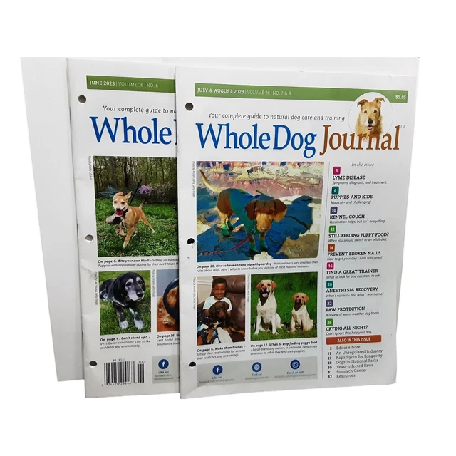 Whole Dog Journal Guide To Dog Care Training 2023 Lot 2 Issues