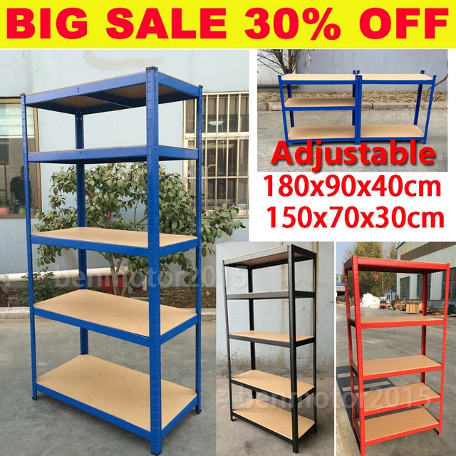 GARAGE SHED RACKING Storage Shelving Units Boltless Metal Shelves 5