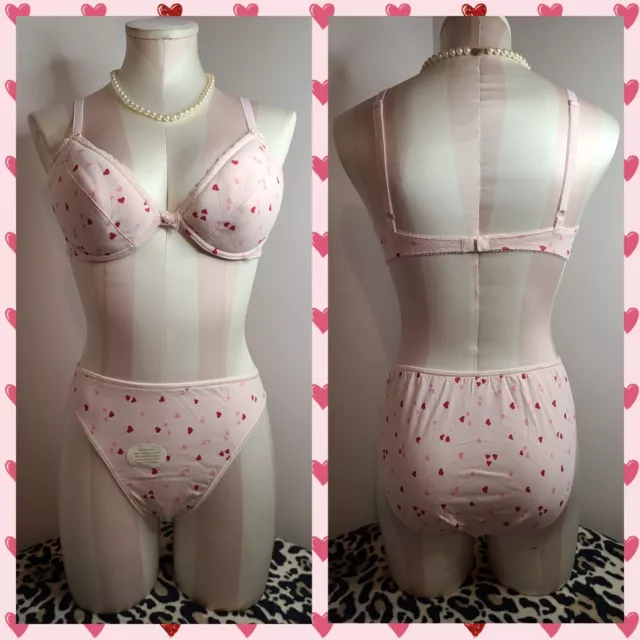 NEW VINTAGE 90'S Victoria's Secret Miracle Cotton Bra/ Panty Set