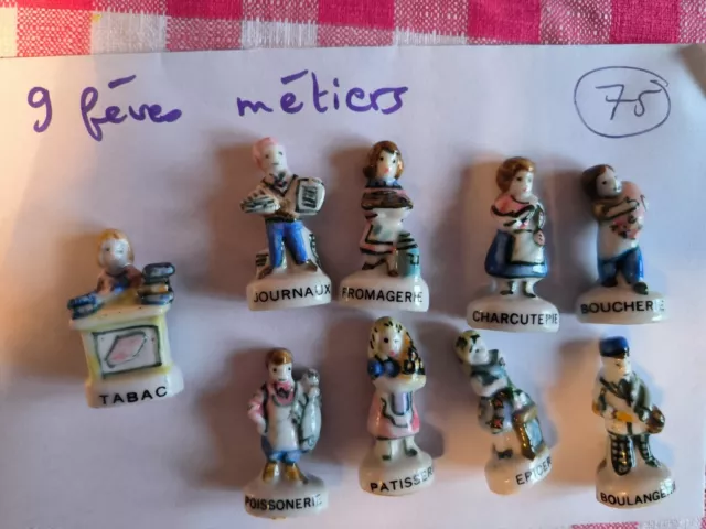 9 fèves de collection metiers (75)