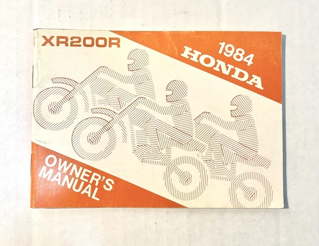1984 Honda XR200r Owners Manual