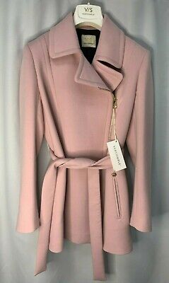 Giacca cappotto donna Very Simple rosa con cinta taglia 42 / 44
