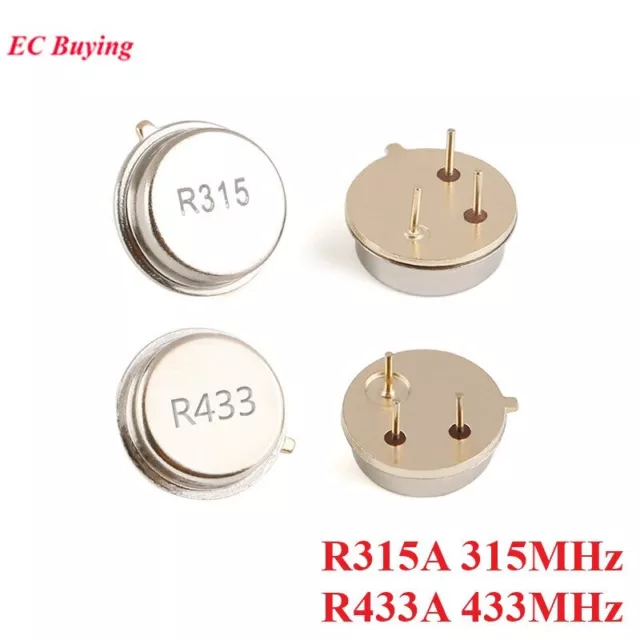 5pcs 315 433MHz Resonator Crystal Oscillator R315A R433A Quartz Holes Round 3pin