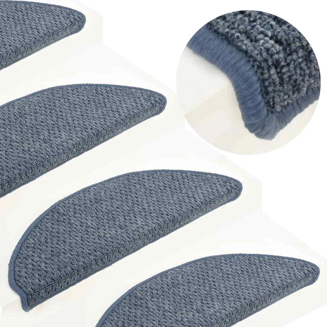 Vidaxl Tappetini per Scale 15 pz Blu 65x21x4 cm