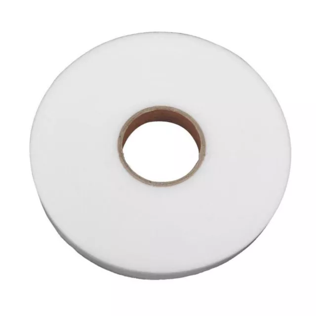 2 Rolls Double Sided Fusible Sewing Fabric Buckram Glue Tape Iron DIY Cloth 1CM 3